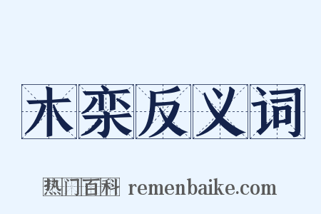 木栾反义词是什么意思的图片